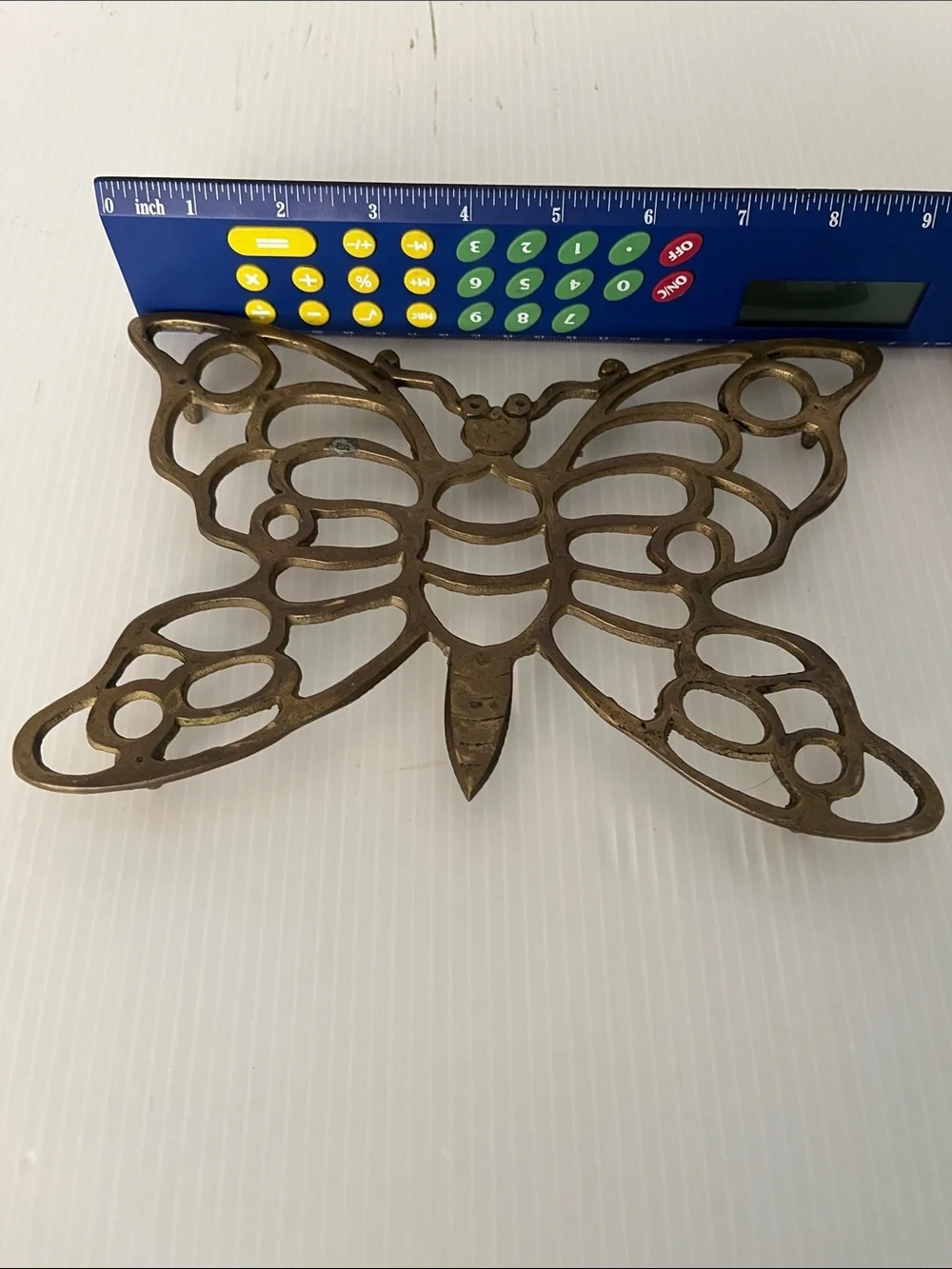 Vintage Brass Butterfly Trivet/ Wall Decor
